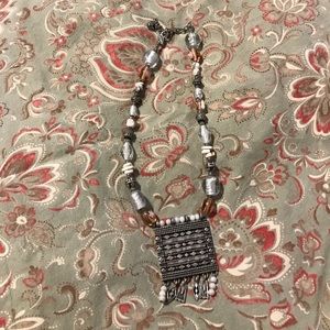 Silver Beaded Chico's Necklace